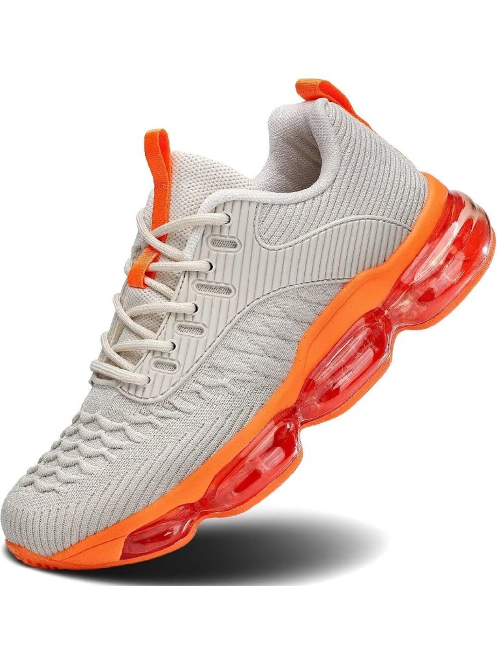 Womens Beige Orange Running Shoes Basketball Tennis Breathable Fashion Sneakers